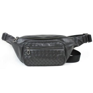 Bottega Veneta Body Belt Crossbody bag Waist Bag black intrecciato leather